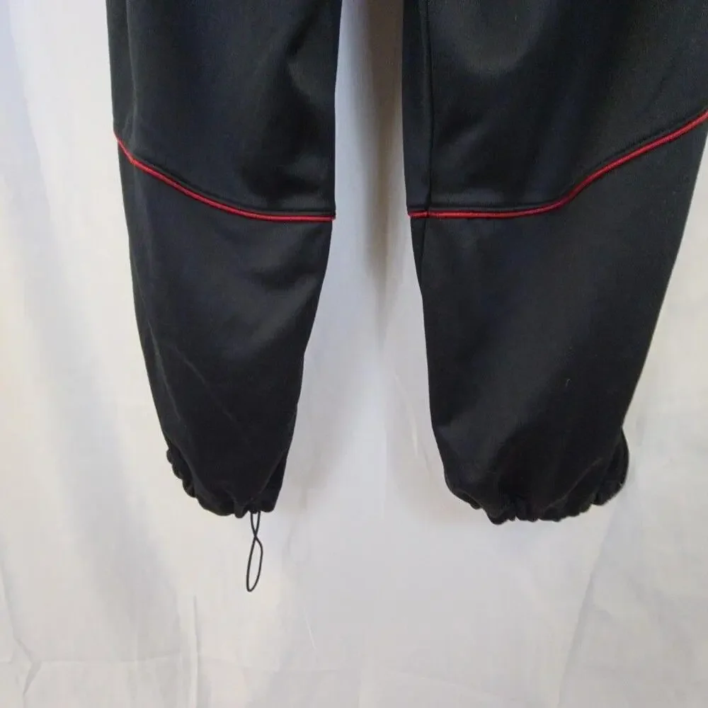 Jordan Track Pants Mens XL Black Red Jogger Drawstring Waist Athletic Cuffed